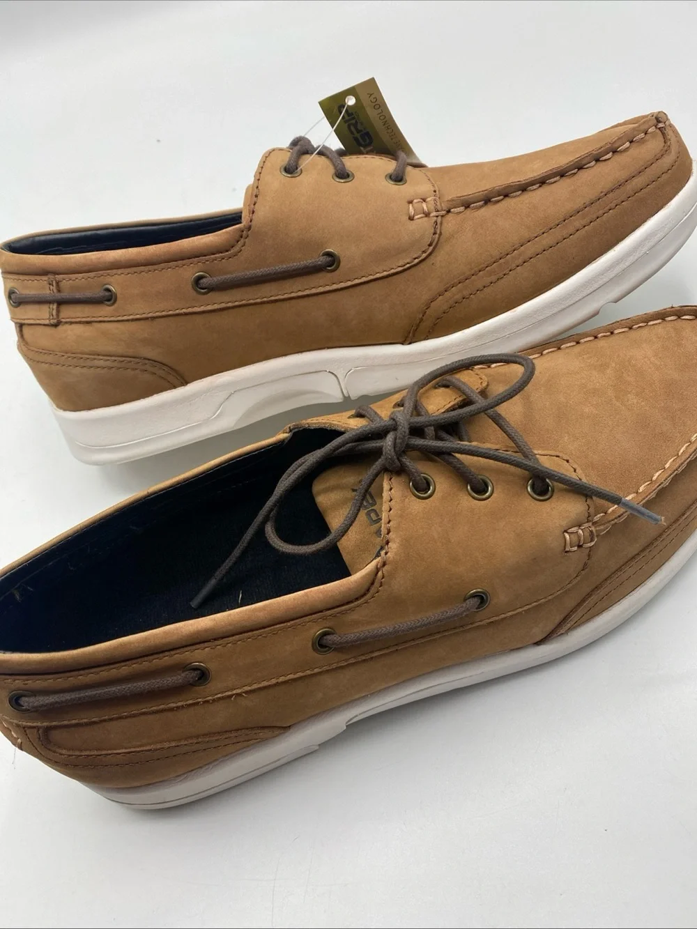 Apex LT820M Boat Shoe orthopedic 11.5 Wide Casual Smart Grip Loafer Preppy brown